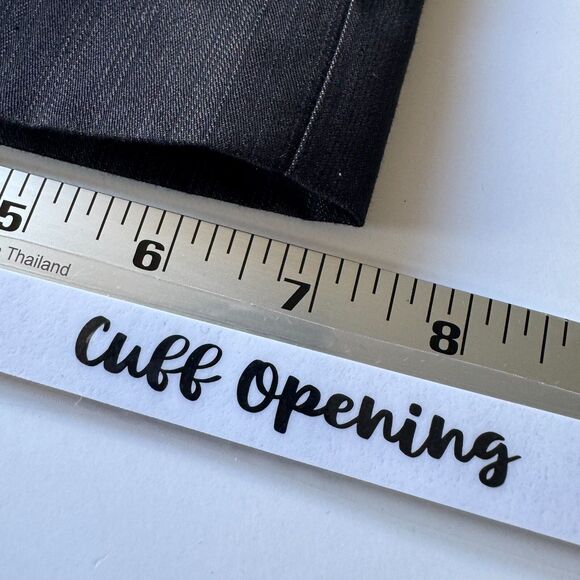 Dirty English Juicy Couture Men 32 Black Metallic Pinstripe Dress Pants Y2K Goth - Picture 14 of 16